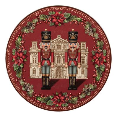Clayre & Eef Unterteller Ø 33 cm Rot Kunststoff (Gr. Ø 33x1 cm)