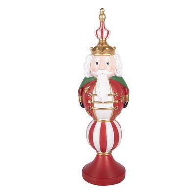 Clayre & Eef Weihnachtsdekoration mit LED-Beleuchtung Nussknacker 17x16x57 cm / 3xAA
