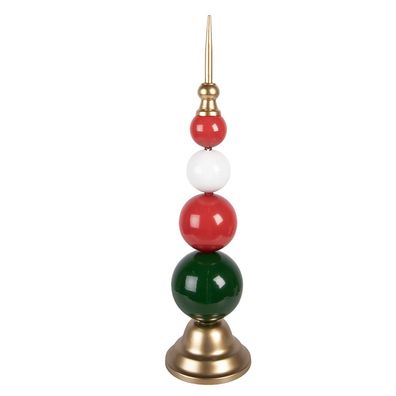 Clayre & Eef Weihnachtsdekorationsfigur Ø 12x48 cm Grün Metall (Gr. Ø 12x48 cm)