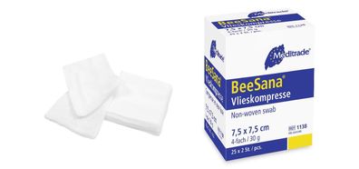 Beesana Vlieskompresse 4-fach steril 10 x 10 cm 25x2 Stück