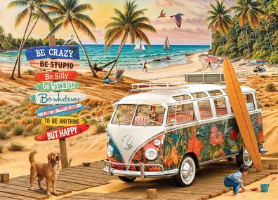 VW Bulli am Strand