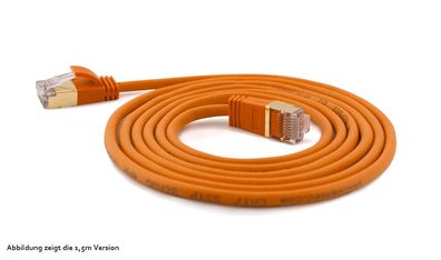 wantecWire Patchkabel CAT7 extradünn SSTP orange 0,50m