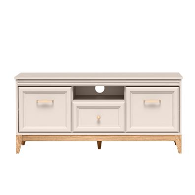 AX LIVING TV Lowboard Nymphen Cashmere 1 Schublade 2 Türen MDF Eiche Beine