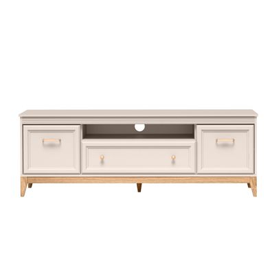 AX LIVING TV Lowboard Nymphen Cashmere 75 Zoll 1 Schublade 2 Türen MDF Eiche