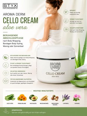 STYX Naturcosmetic Aroma Derm CELLO CREAM Aloe Vera - beruhigende Abschlusspflege