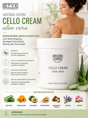 STYX Naturcosmetic Aroma Derm CELLO CREAM Aloe Vera - 1000 ml