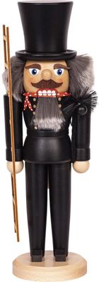 Nussknacker "Schornsteinfeger", schwarz BxHxT 11x36x11cm NEU Nusknacker Holzfigu