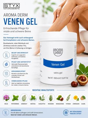 STYX Naturkosmetik - Aroma Derm - Venen Gel - 1000 ml