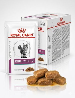 12x85g Royal Canin Veterinary Diet Renal Fish - Diät-Nassfutter für Katzen