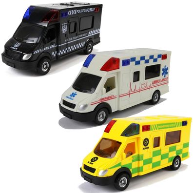 Rettungswagen Modellauto 18cm Spielzeug Auto Einsatzfahrzeuge