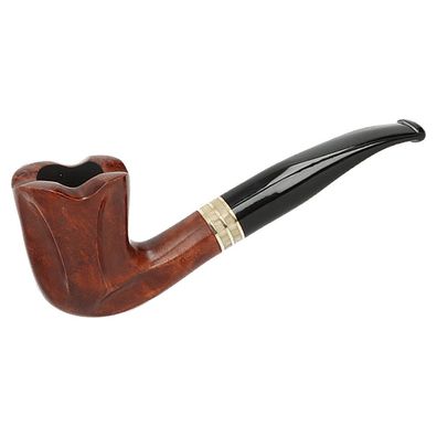 Angelo Pfeife braun Freehand, leicht gebogen