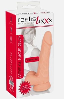 Realistischer Vibrator 18 cm mit Fernbedienung Saugfuß Biegsam Vibration Dildo