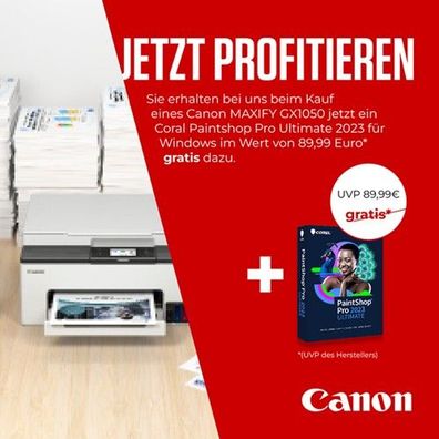 Canon MAXIFY GX1050 Tintenstrahldrucker 3-in-1 & Corel PaintShop Pro Ultimate 2023