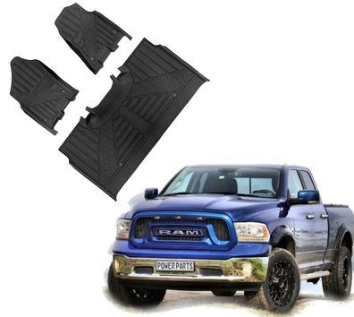 Premium Heavy Duty All Weather Fußmatten 3er Set vorn/hinten RAM Crew Cab 09-25
