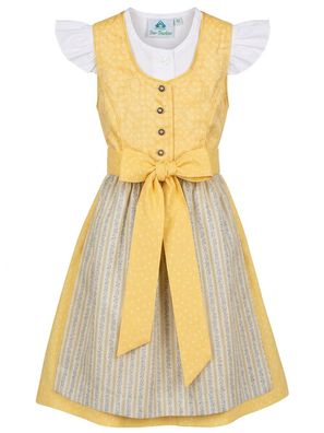Kinderdirndl 43176 gelb mit Flügelarm Bluse