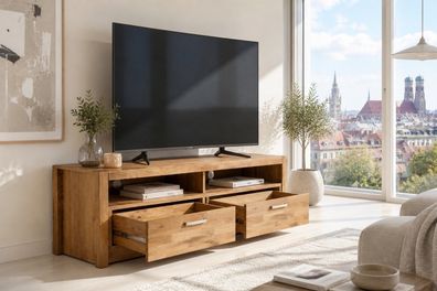 TV-Schrank Softclose Fernsehschrank 155x58x50 Wildeiche #4193