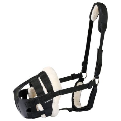 HorseGuard Easy Breathe Weidemaulkorb für Pferde, schwarz