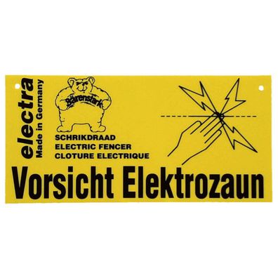 Electra Warnschild: Vorsicht Electrozaun