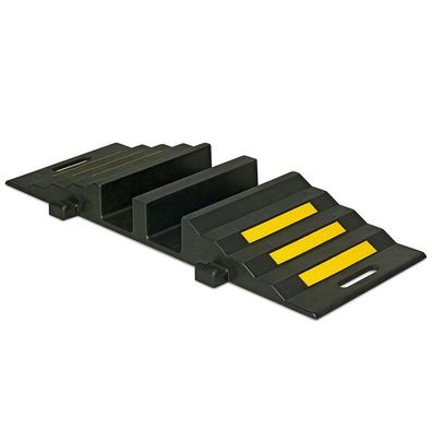 Schlauchbrücke mit Reflexstreifen und 2 Kanälen, LxTxH 830x300x85 mm