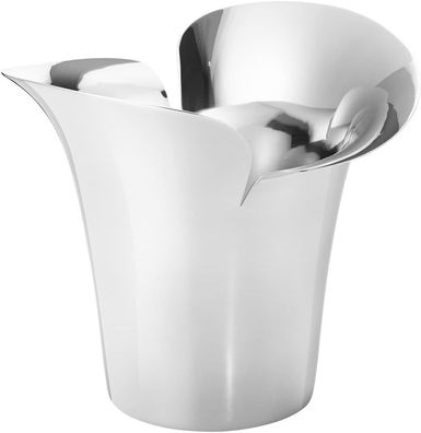 Georg Jensen Bloom Botanica Blumentopf, klein, 140 mm, Edelstahl hochglanzpoliert