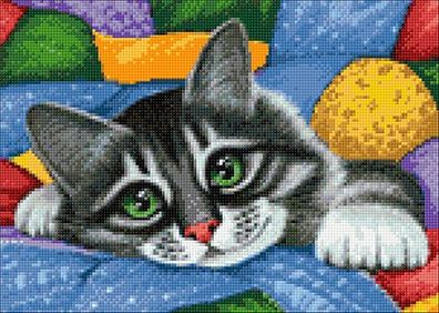 Farbenfrohe Patchwork-Decke