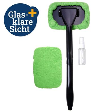 Windschutzscheiben Reiniger Set inkl. Sprühflasche 50ml und 2 Microfaserbezüge
