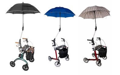 MPB Rollatorschirm Schirm für Rollator Rollstuhl Regenschirm fast alle Rollatoren