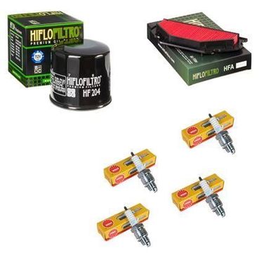 Wartungssatz ?lftilterset Z?ndkerze spark splug passt an Kawasaki Zx-6R 03-04