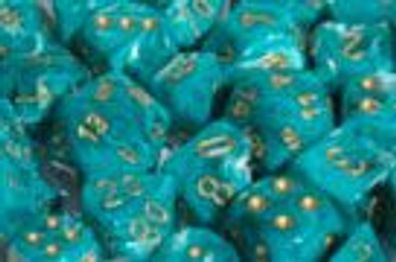 Vortex Polyhedral Teal/gold d12