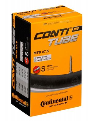 Continental MTB 27.5 S42 Fahrradschlauch Â? 27,5" x 1,75-2,5", Sclaverand-Ventil 42 m