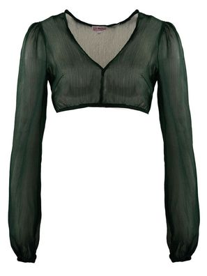 Dirndlbluse Salching flaschengrün