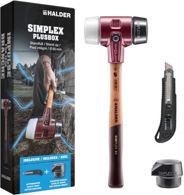 HALDER Simplex Plusbox Standfuß Ø 60 mm Superplastik / Gummi + Cuttermesser