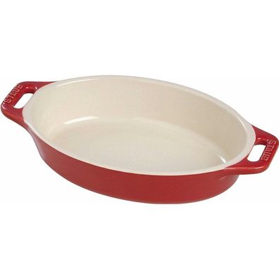 Staub Auflaufform oval kirschrot Keramik