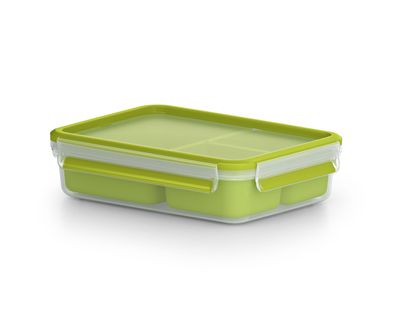 Emsa CLIP & GO Snackbox 1,2 L mit 3 Einsätzen 3100518100 4009049449210