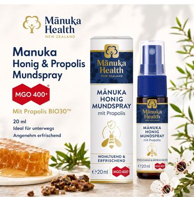 Manuka Health Manuka Honig & Propolis Mundspray MGO 400+ 20 ml