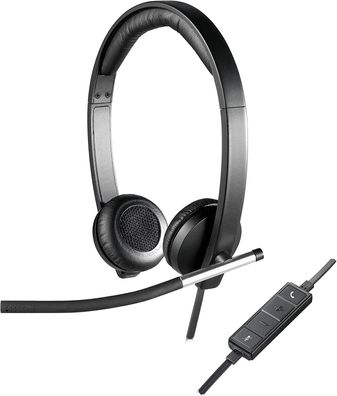Logitech H650e Kopfhörer mit Mikrofon, Stereo-Headset, Rauschunterdrückung, Lautst
