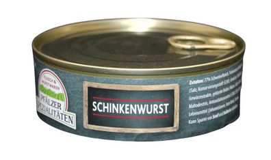 Pfälzer Spezialitäten Schinkenwurst fein Vollkonserve 200g Dose
