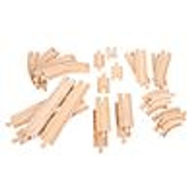 24-teiliges Set mit geraden und gebogenen Schienen