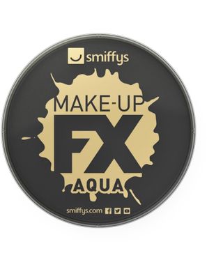 Smiffys Make-Up FX Aqua Gesichts- und Körperfarbe – Schwarz, 16ml, Wasserbasiert