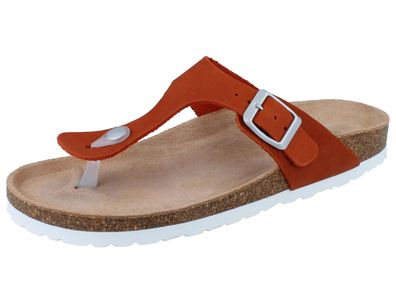 Natural SENSE Damen Zehentrenner orange Leder