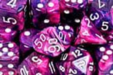 Festive™ Polyhedral violet/white 7-Die Set