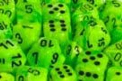 Vortex Dice™ Polyhedral Bright Green/black 7-Die Set