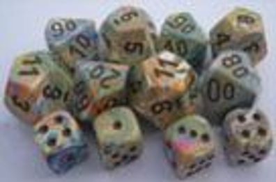 Festive™ Vibrant™ w/brown 16mm d6 Dice Block™ (12 d6)