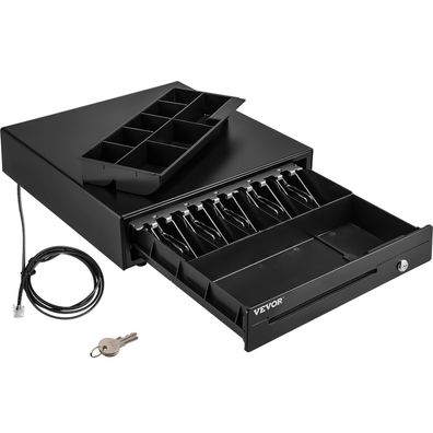 VEVOR Kassenschublade 41 cm RJ11 RJ12 5 Geldscheine 8 Ménzfächer