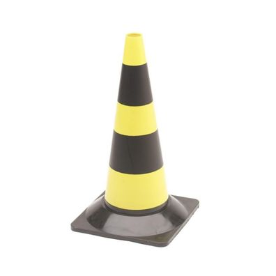 Perel Leitkegel Warnkegel Pylone schwarz gelb 50 cm