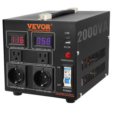 VEVOR 2000W Spannungswandler 110V 220V Transformator Defekt