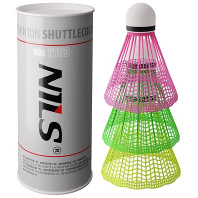 Farbenfrohes 3er-Set synthetischer Badmintonbälle