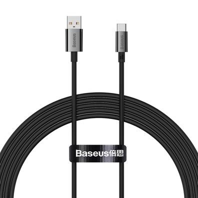 Baseus Superior Series USB-A / USB-C 100?W-Kabel für Huawei / Honor – 1,5?m Schwarz
