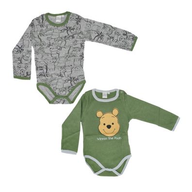 Disney Winnie the Pooh Baby Bodys 2er Pack Baumwolle Mehrfarbig Baby Kleidung
