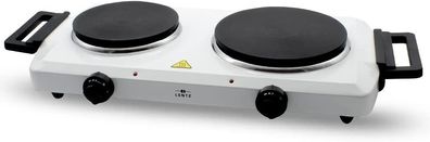 Lentz Doppelkochplatte Kochplatte Doppel 1500 Watt + 1000 Watt Markenqualität